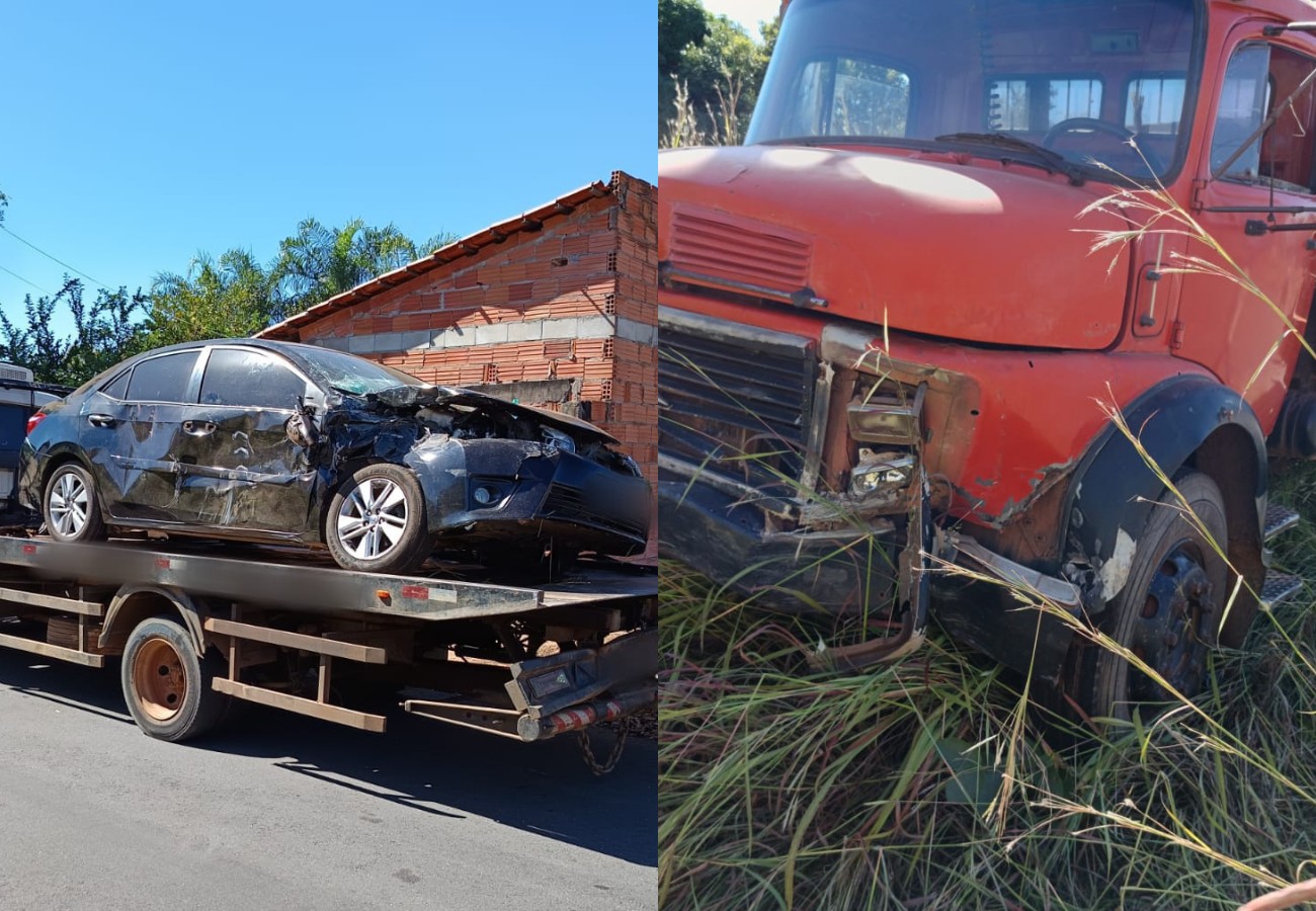 Acidente entre caminhão e carro deixa motorista morto em Luzimangues