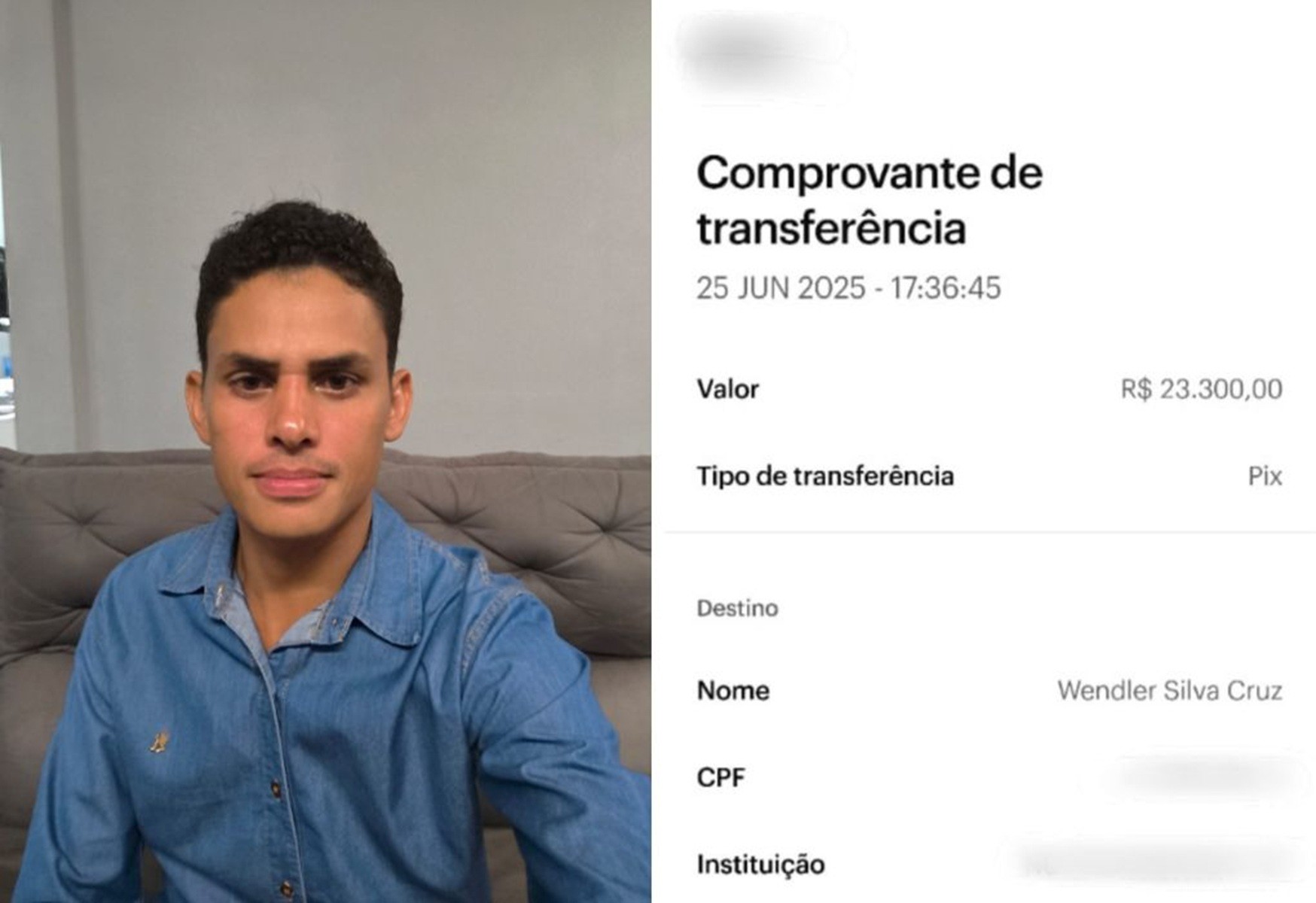 ‘Coração acelerou’, diz trabalhador que tomou susto ao receber Pix de R$ 23 mil por engano